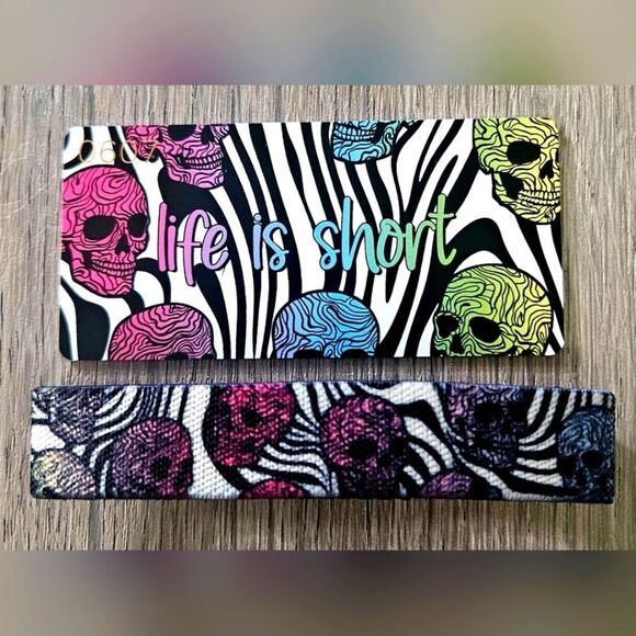 ZOX "LIFE IS SHORT" #607 OMBRE SKULL INTERACTIVE collectible wristband - Picture 2 of 11
